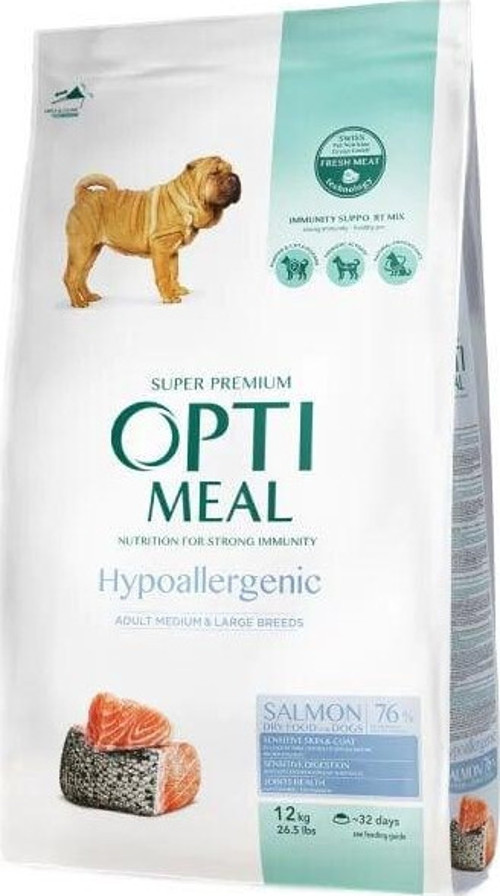 Süper Premium Somonlu Orta-İri Irk Yetişkin Hipoalerjenik Köpek Maması 12 K Gr
