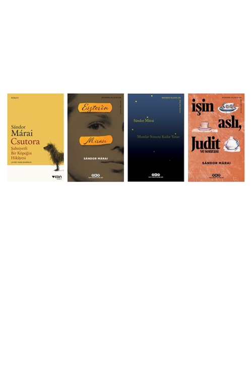 Sandor Marai Csutora & Şahsiyetli Bir Köpeğin Hikayes +3 Adet Kitap Set