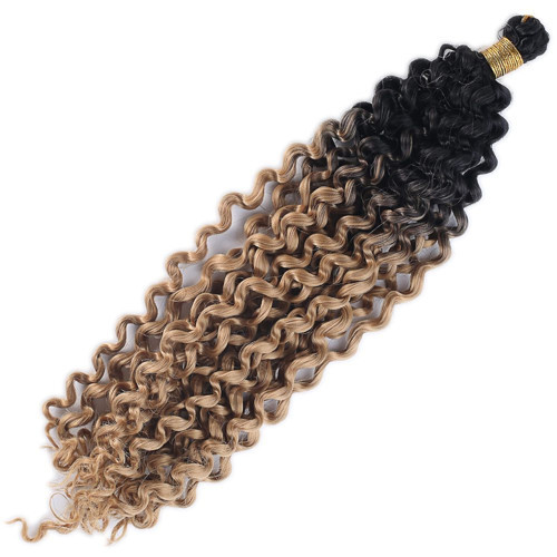 Afro Dalgası / Siyah Karamel Ombreli