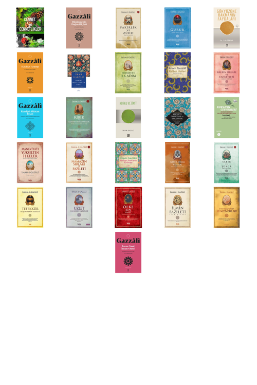 İmam Gazali Cennet ve Cennetlikler +25 Adet Kitap Set