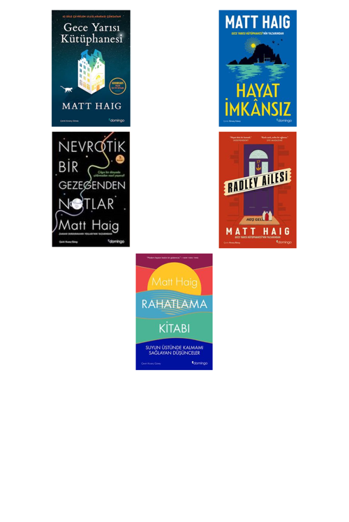 Matt Haig Gece Yarısı Kütüphanesi +4 Adet Kitap Set