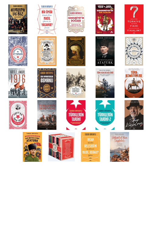 Prof. Dr. İlber Ortaylı,Şermin Yaşar Avrupa ve Biz & Geçmişten Günümüze +23 Adet Kitap Set