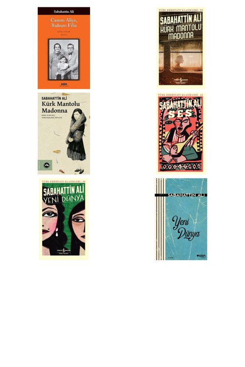 Sabahattin Ali Canım Aliye, Ruhum Filiz +5 Adet Kitap Set