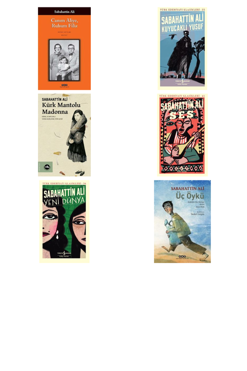 Sabahattin Ali Canım Aliye, Ruhum Filiz +5 Adet Kitap Set