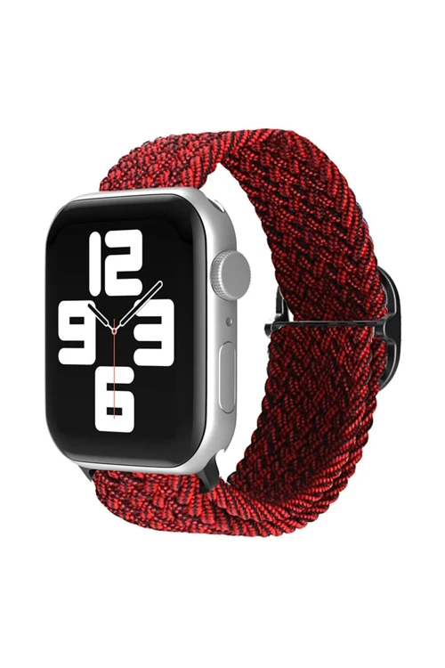 Apple Watch 38Mm Star Kordon - Siyah-Bordo