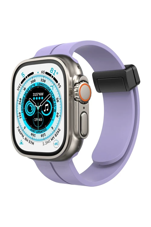 Apple Watch 42Mm Kr412 Elegance Stylısh Kordon - Lila