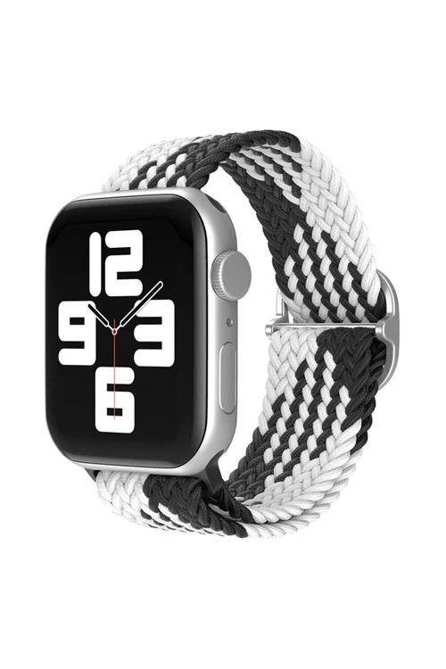 Apple Watch 42Mm Star Kordon - Siyah-Beyaz