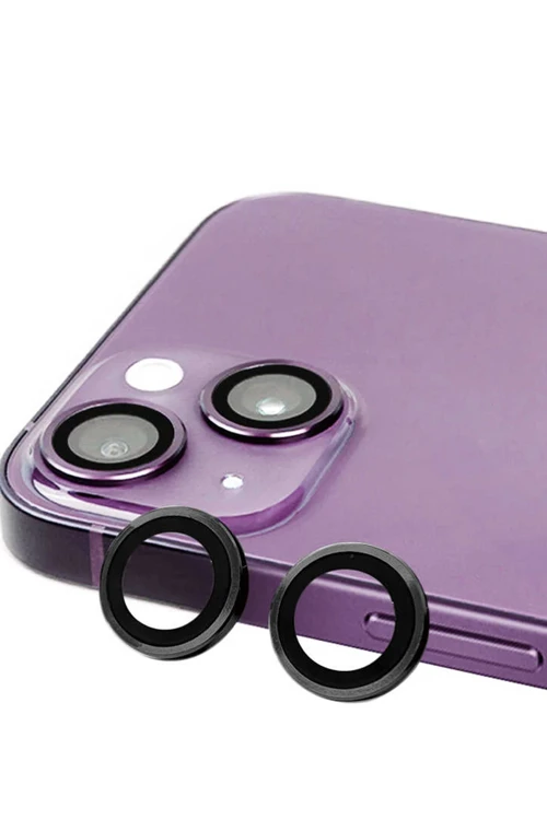 iPhone 15 Plus Raze Metal Kamera Lens - Siyah