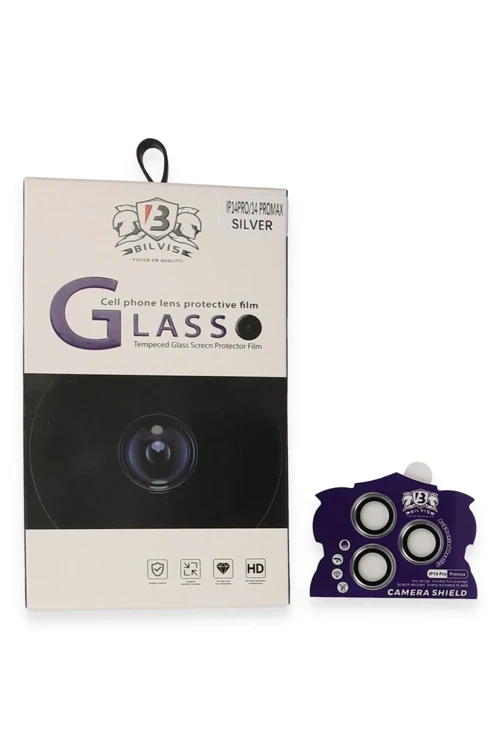 iPhone 14 Pro Max Bilvis Titan Kamera Lens - Gümüş