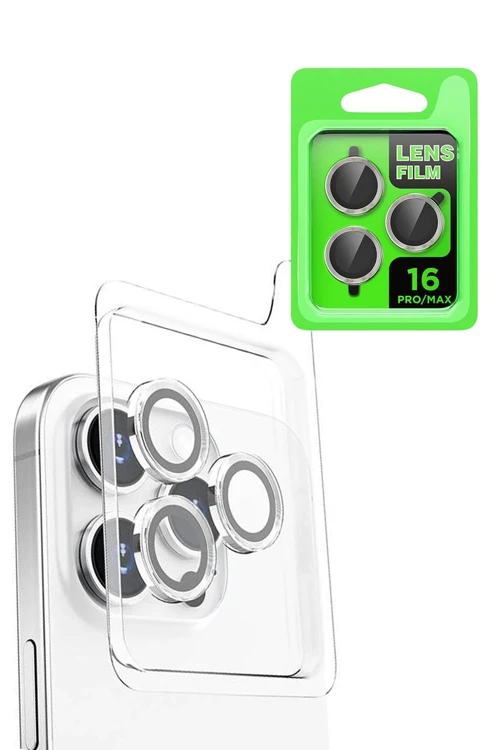 iPhone 16 Pro Raze Metal Kamera Lens - Beyaz