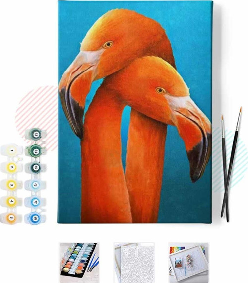 Pastelya Sayılarla Boyama Seti Rulo Çerçevesiz Sarilan Flamingo