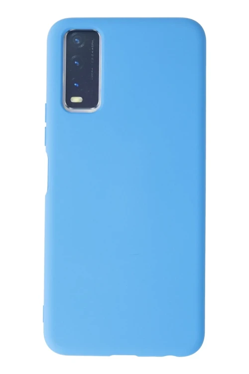 Vivo Y11S Kılıf Nano İçi Kadife Silikon - Mavi