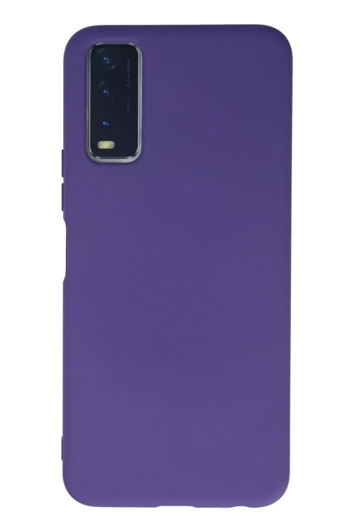 Vivo Y11S Kılıf Nano İçi Kadife Silikon - Mor