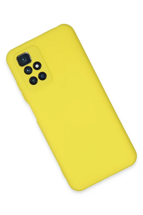 Xiaomi Redmi 10 2022 Kılıf Nano İçi Kadife Silikon - Sarı