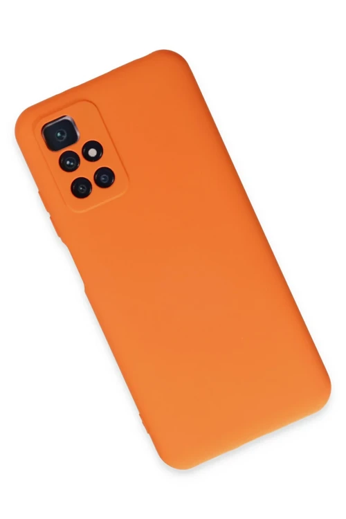 Xiaomi Redmi 10 2022 Kılıf Nano İçi Kadife Silikon - Turuncu