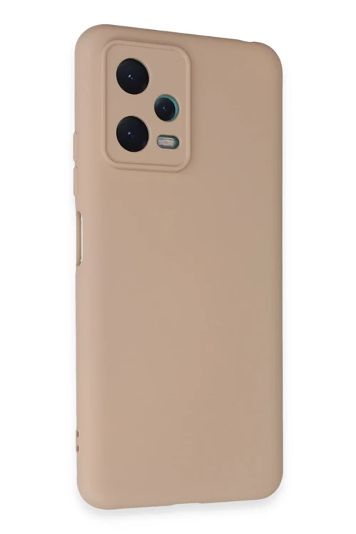 Xiaomi Redmi Note 12 5G Kılıf Nano İçi Kadife Silikon - Pudra