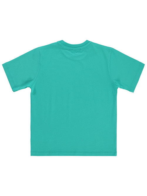 Basic Surf Etiketli 10-13 Yaş Tişört  - Yeşil 11-12 Yaş