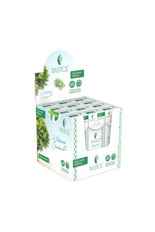 Doğal Yeşil Nane Aromalı Damla Sakızlı Şekersiz Sakız 20 Gr x 12 Adet