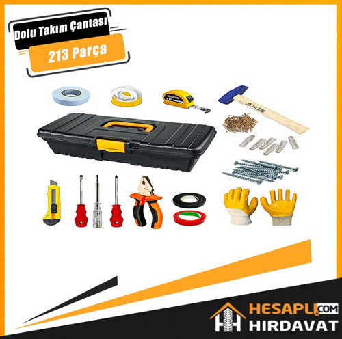 213 Parça El Aleti Seti Dolu Takım Çantası 13" -Her Evin İhtiyacı