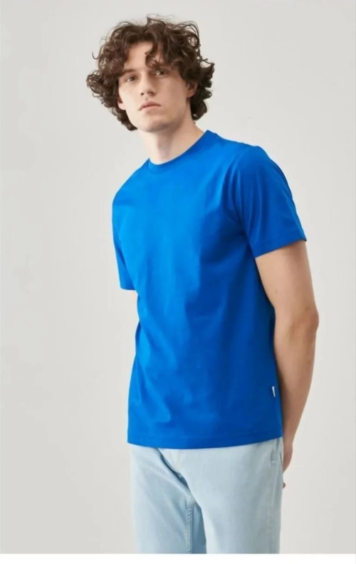 24/1 Düz A Kalite Oversize T-shirt - Mavi