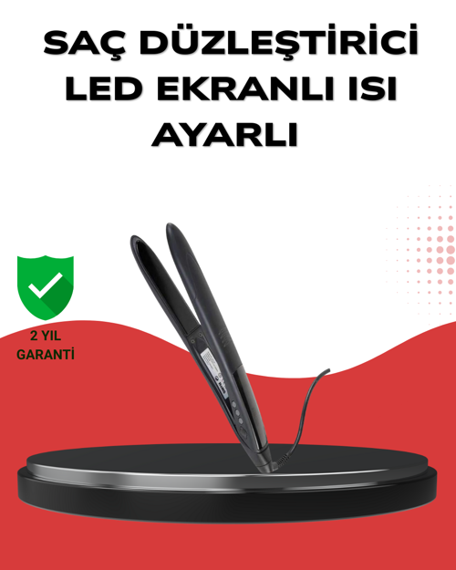 A Kalite 2025 İsı Ayarlı Titanyum Seramik Plakalı Profesyonel Saç Düzleştirici