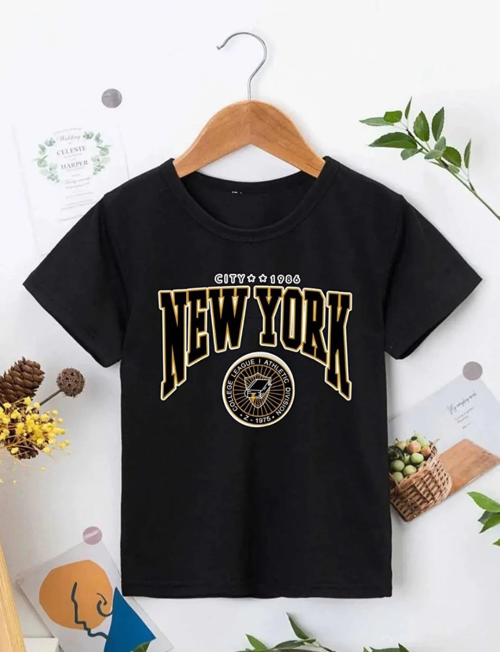 Baskılı T-Shirt - Siyah