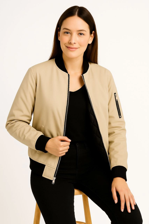 Bomber Mont Ceket - bej
