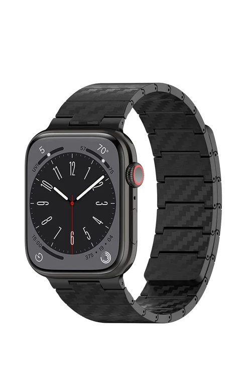 Movenchy Watch 45mm Carbon Steel Kordon - Siyah