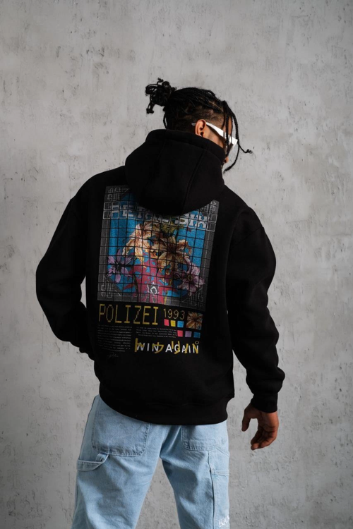 Patel Six Baskılı Kapüşonlu Sweat - Siyah