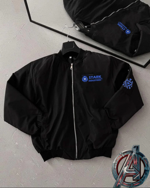 Stark Industries Siyah Bomber Mont
