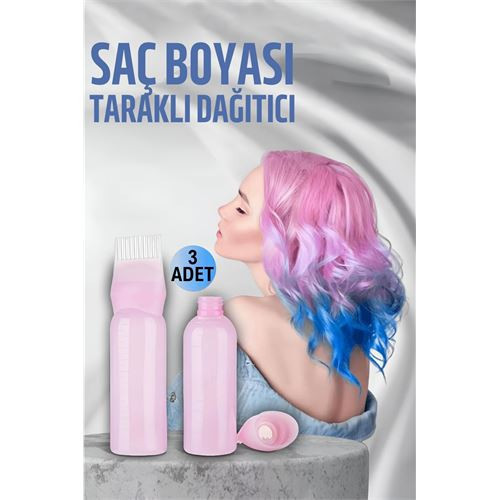 Turk Saç Boyası Eşit Dağıtım Taraklı Şişe Doldurulabilir Aplikatör 3 ADET