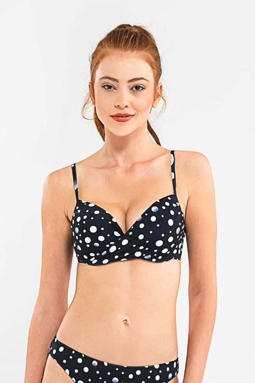 Bikini Üst Çıkarılabilir Destekli Balenli Push Up