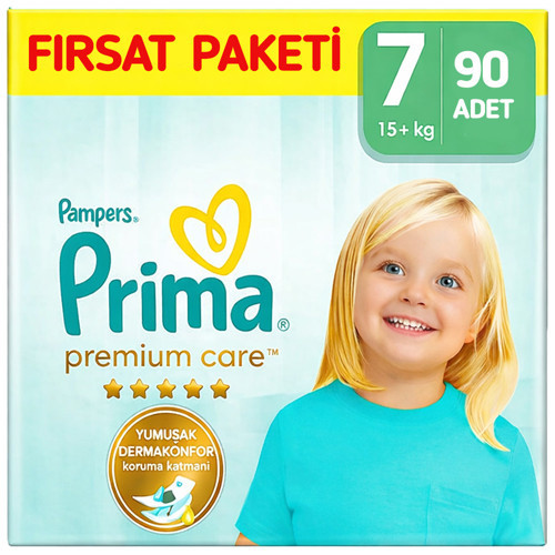 Premium Care 7 Beden Bebek Bezi Ekonomik Paket 30x3 90 Adet