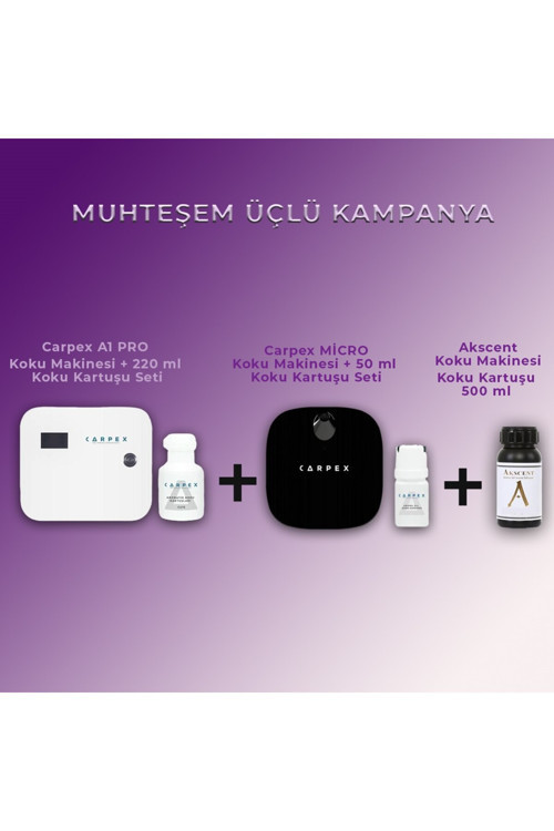 Carpex A1 Pro Koku Makinesi Set + 1 Adet Carpex Micro Koku Makinesi Set + 500Ml Yedek Esans