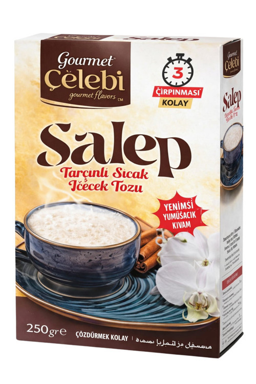 Tarçınlı Salep 250 gr - Kolay Çırpılan ve Yoğun Kıvamlı Sıcak Pratik Salep İçecek Tozu