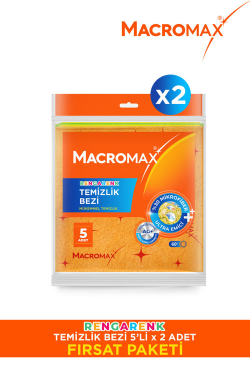 Rengarenk Temizlik Bezi Çok Amaçlı Yüzey Bezi 2 Adet