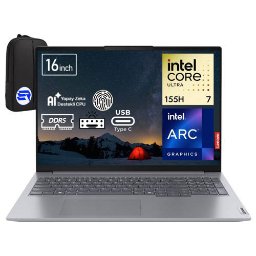 Thinkbook 16 G7 Iml Ultra 7-155H 32GB Ram 512GB SSD Arc Graphics 16" Wuxga WIN11 Pro 21MS008RTREP2 + Elektropasaj