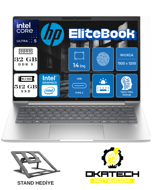 EliteBook 640 G11 Intel Ultra U5-125U AI 32 GB 512 GB SSD FHD IPS 14" W11PRO AD4D0ETOKATECH04