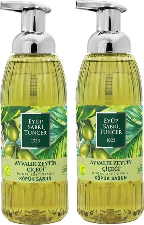 2 Adet Ayvalık Zeytin Çiçeği Doğal Zeytinyağlı Köpük Sabun 500 Ml