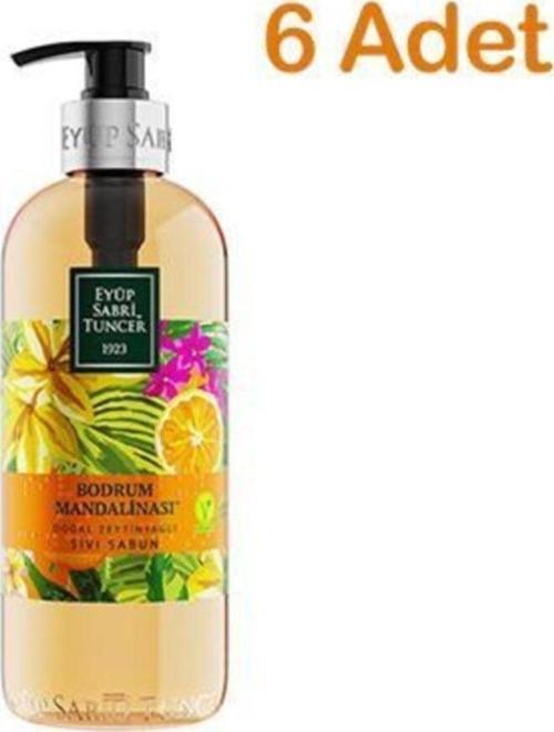 Bodrum Mandalinası Doğal Zeytinyağlı Sıvı Sabun 500 Ml - 6 Adet