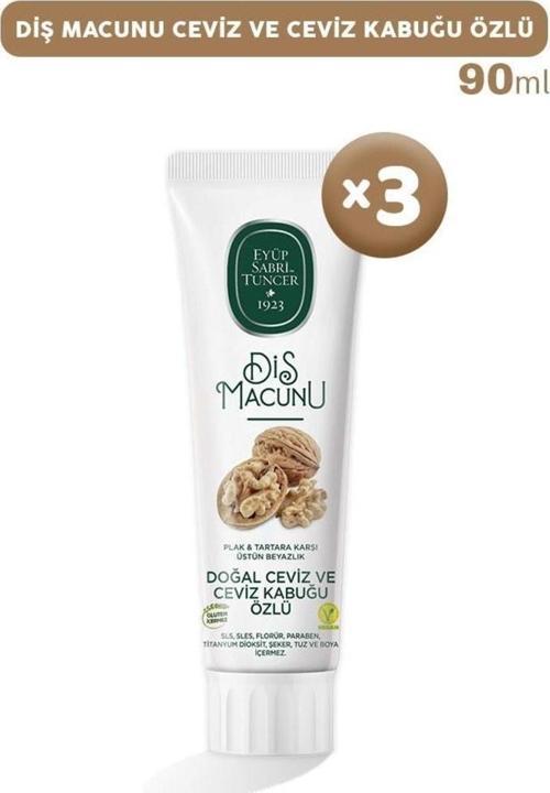 Diş Macunu Ceviz Ve Kabuğu Özlü 90 Ml X 3