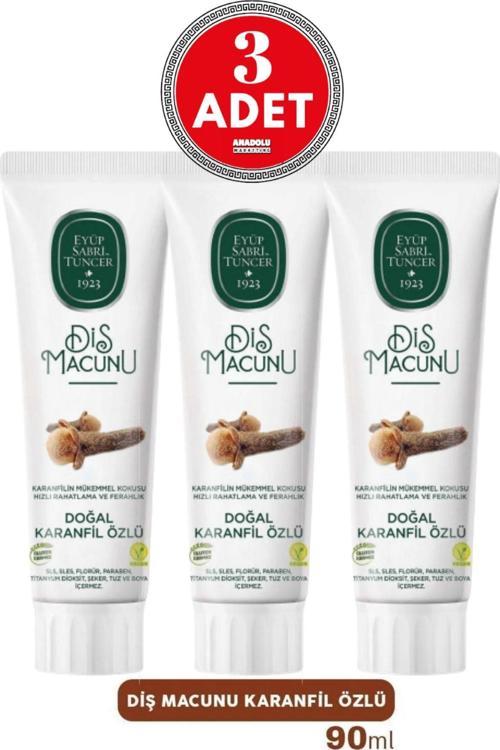 Doğal Karanfil Özlü Diş Macunu 90 Ml 3 Adet