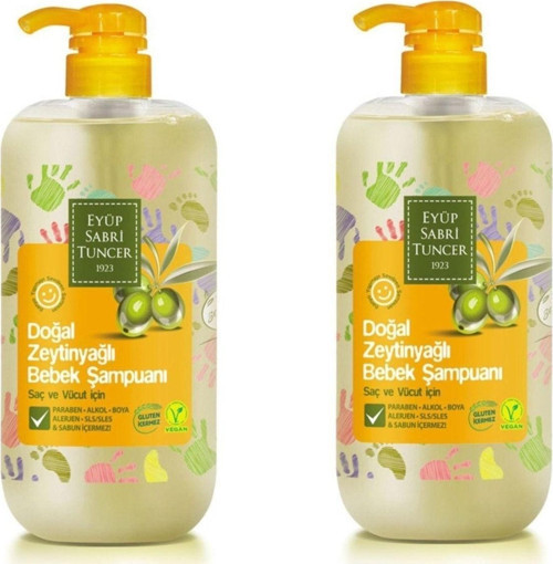Doğal Zeytinyağlı Bebek Şampuanı 600 Ml X 2