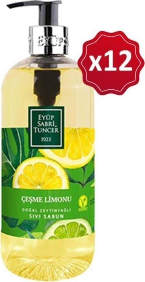 Doğal Zeytinyağlı Sıvı Sabun Çeşme Limonu 500 Ml X 12 Adet
