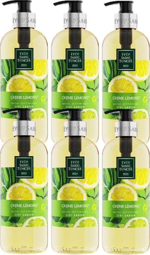 Doğal Zeytinyağlı Sıvı Sabun Çeşme Limonu 500 Ml X 6 Adet