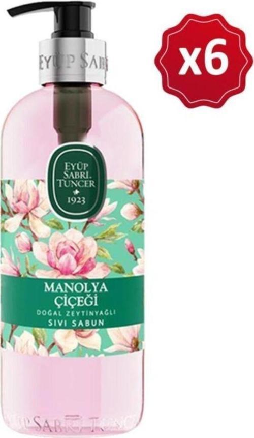 Doğal Zeytinyağlı Sıvı Sabun Manolya Çiçeği 500 Ml X 6 Adet