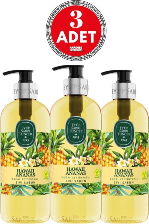 Hawaii Ananas Doğal Zeytinyağlı Sıvı Sabun 500 Ml 3 Adet