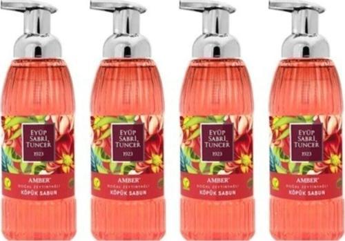 Zeytinyağlı Amber Köpük Sabun 500Ml X 4 Adet
