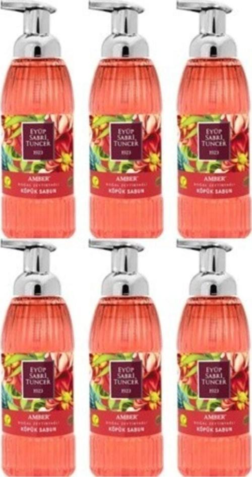 Zeytinyağlı Amber Köpük Sabun 500Ml X 6 Adet