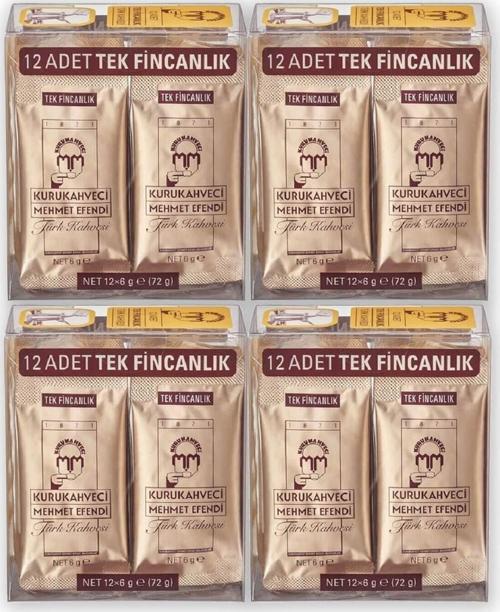 Türk Kahvesi 12*6 G Tek Içimlik Folyo Ambalaj X 4 Adet
